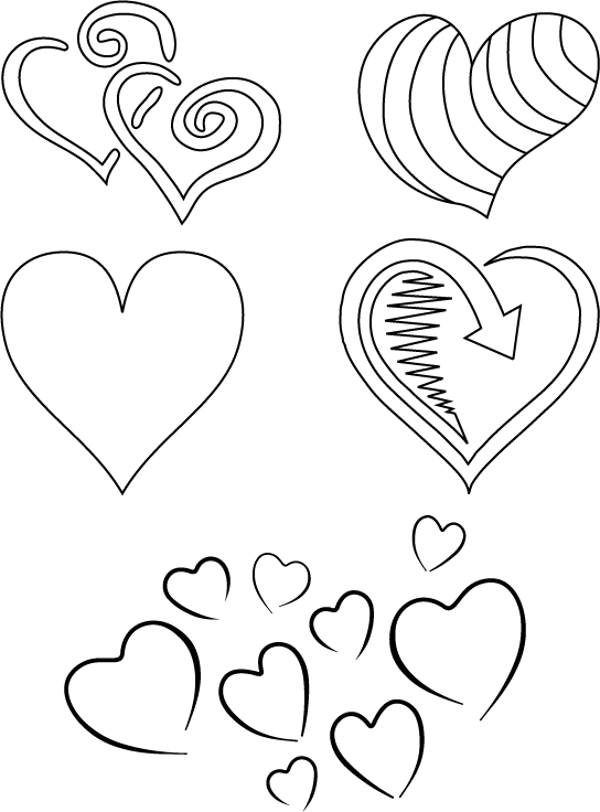 coloring pages of hearts with arrows. Hearts Coloring Pages