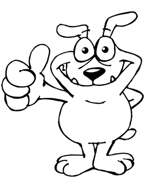  Coloring Sheets on Animal Coloring Page   Dog With Thumbs Up   Kids Zone At   Penny