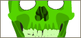 printable halloween masks green skull